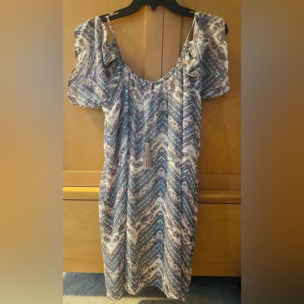 Bailey Blue Chevron Patterned Dress